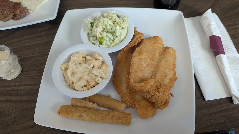 Catfish Mac Cheese Coleslaw